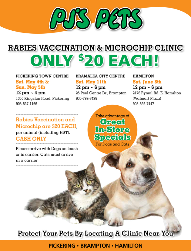 Rabies Vaccination & Microchip Clinic Ontario SPCA and