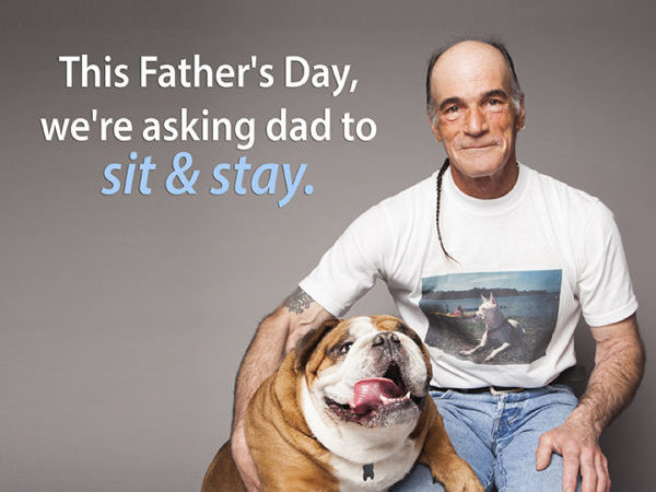Dad and dog Fathers Day