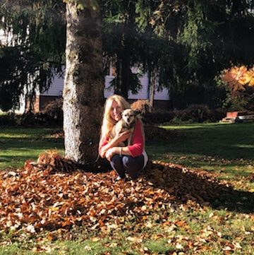 woman with dog, dog walking, ontario spca