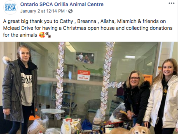 gifts in kind, animal centre donation