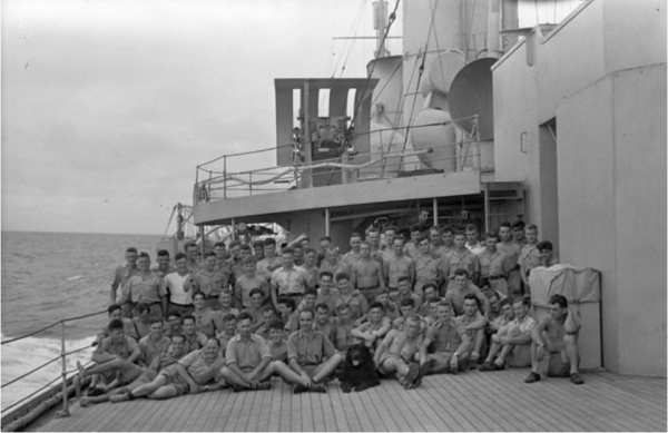 soldiers on ship