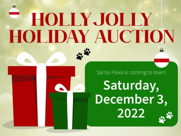 holly jolly holiday auction, wrapped presents on beige background