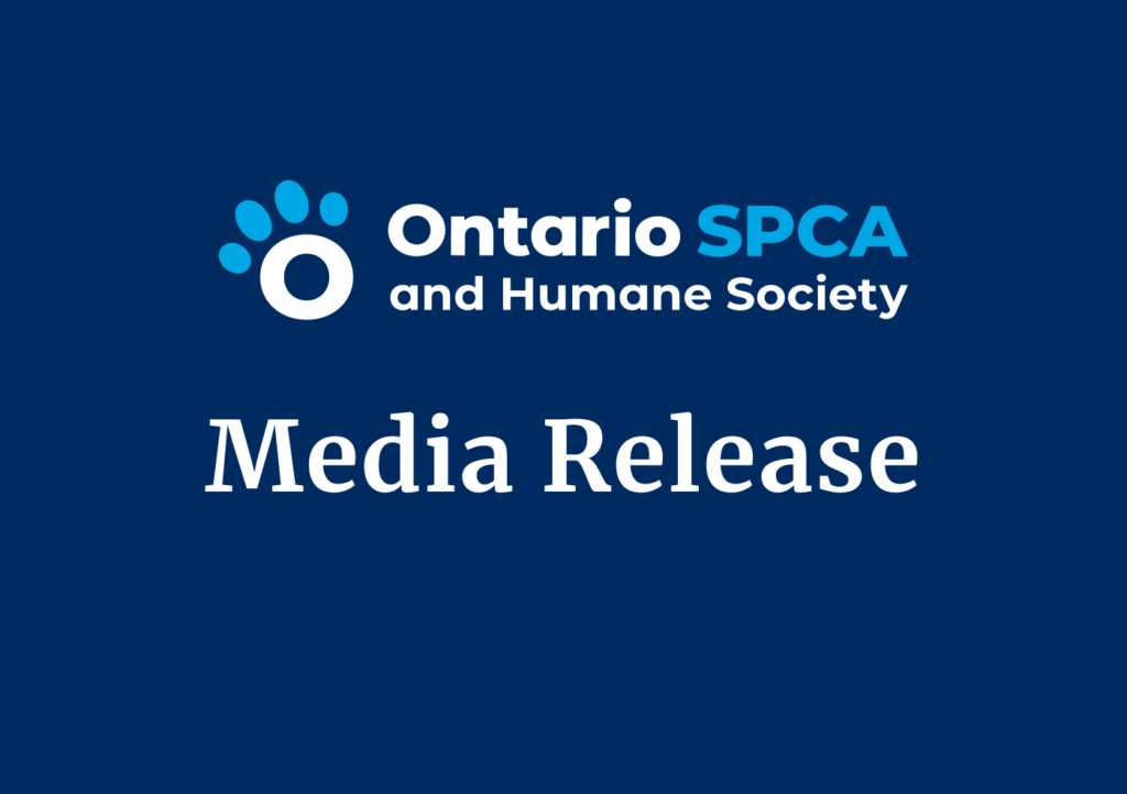 media release ontario spca logo