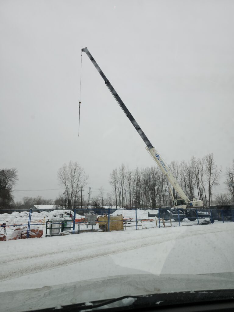 Construction progress shot of new Cornwall animal centre.
