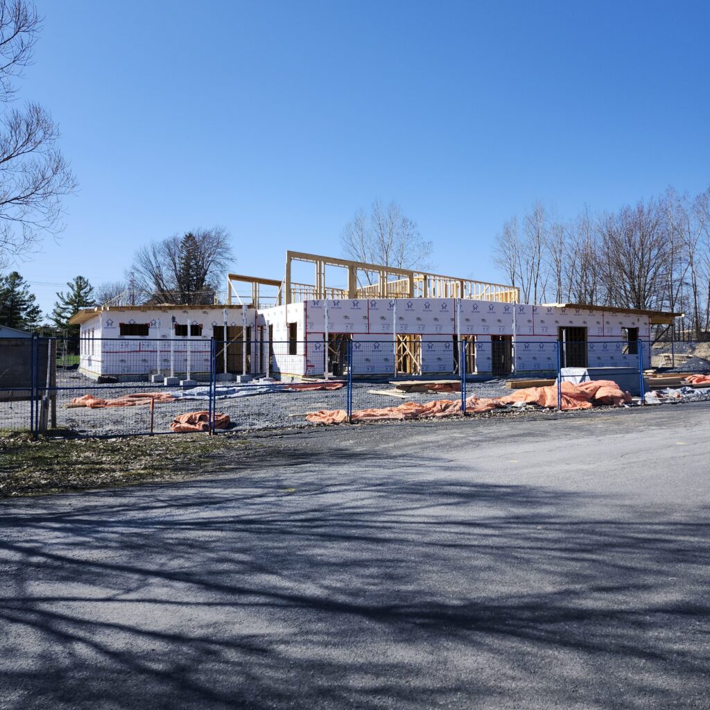 Construction progress shot of new Cornwall animal centre.