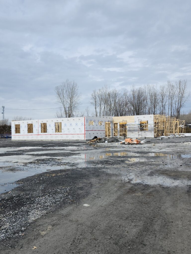 Construction progress shot of new Cornwall animal centre.