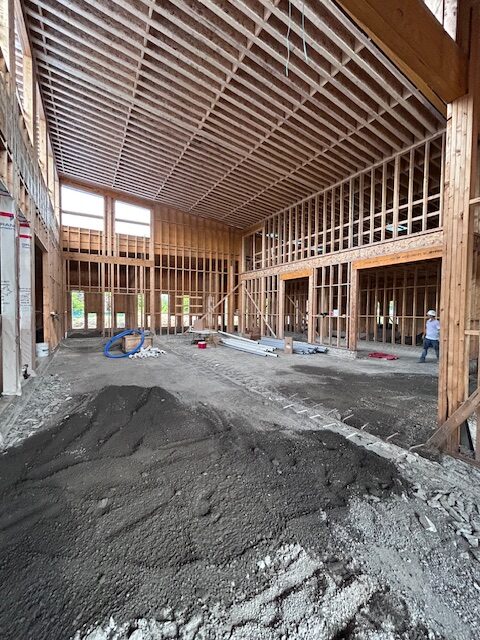 Interior construction shot of the new Cornwall Animal Centre